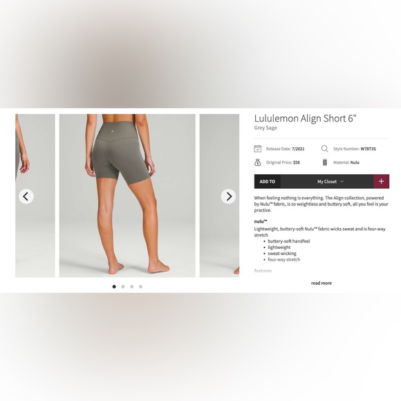 Lululemon Align Short 6” - Picture 5 of 5